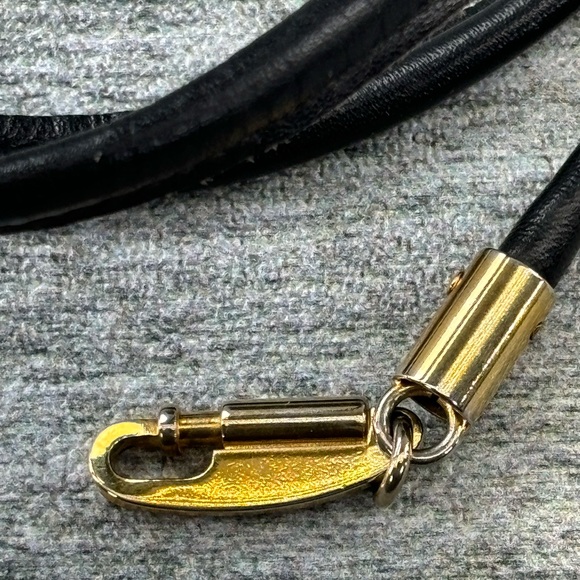 VTG LS Leather School Monastery S Croce Florence Italy Black Gold Evening Bag 7” - Picture 2 of 16